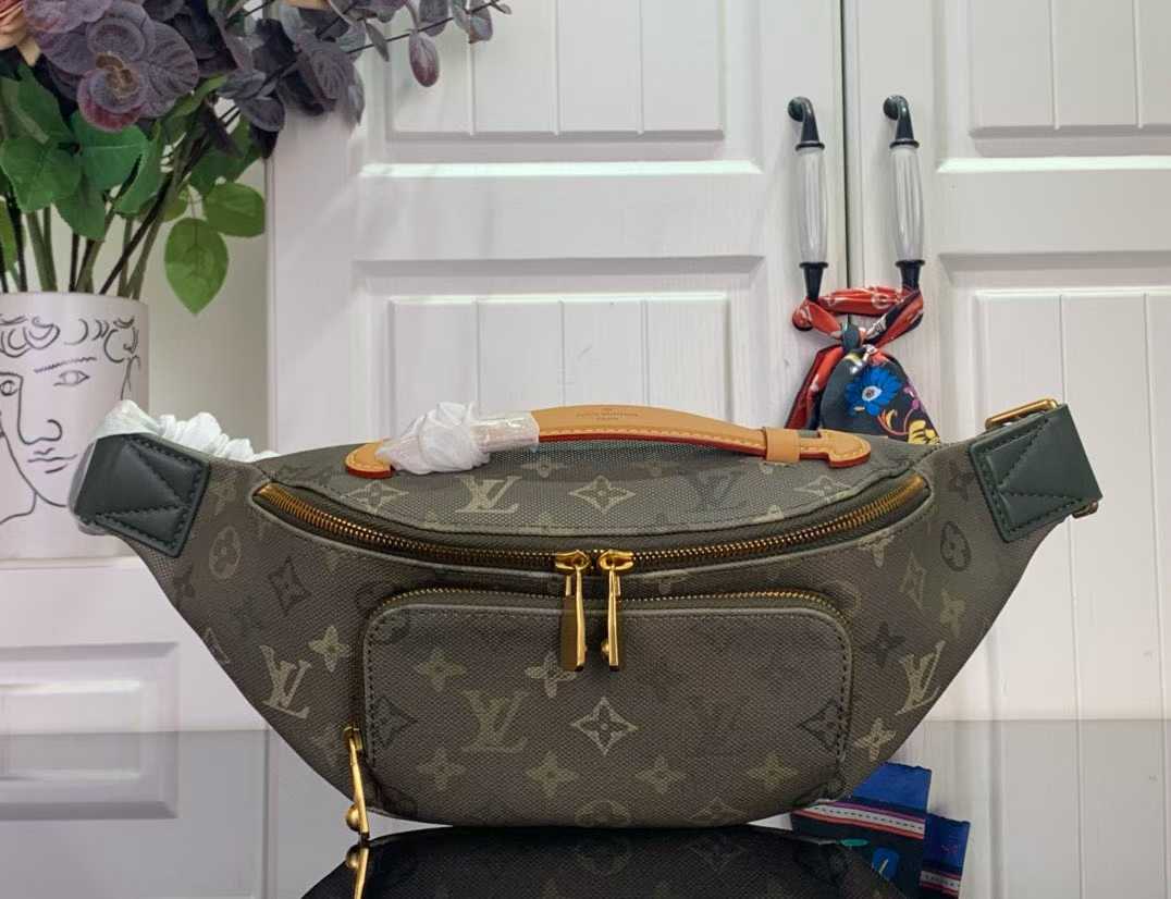 LV Rush Bumbag in Monogram Surplus coated canvas.