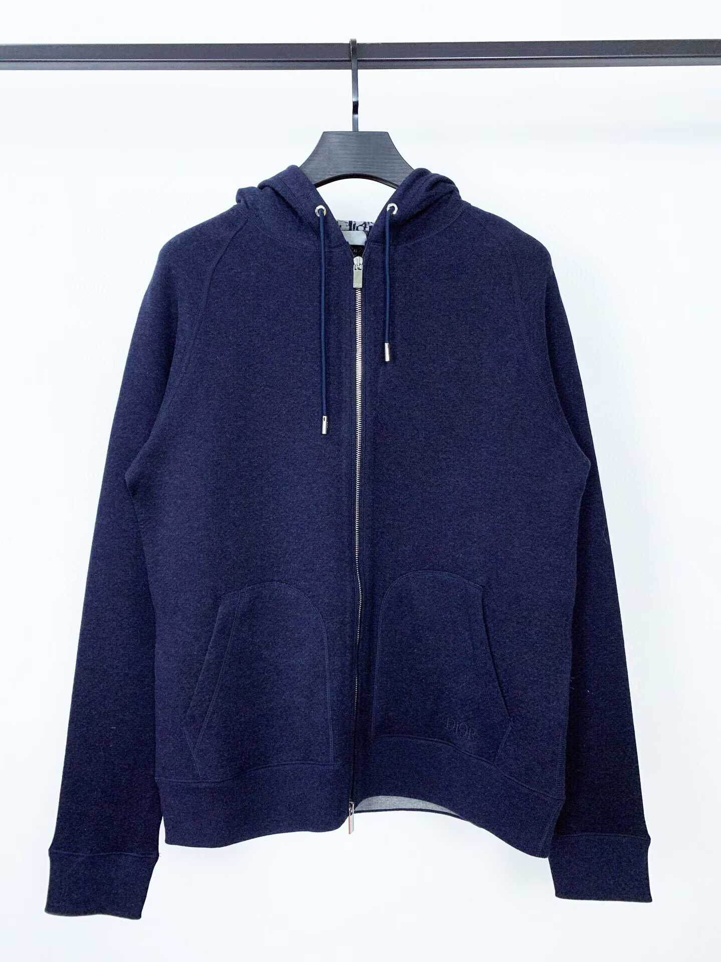 Dior Oblique reversible zipped hooded cardigan