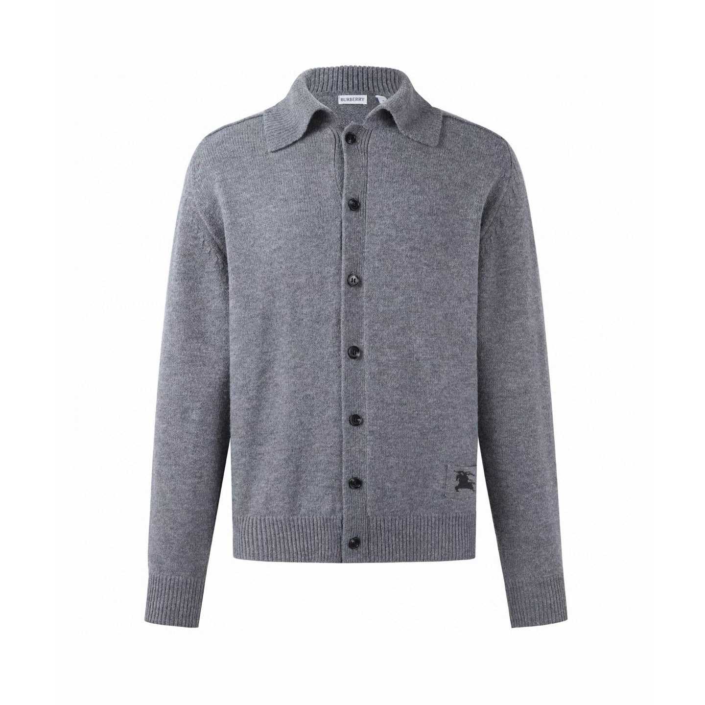 Burberry men's gray cashmere cardigan