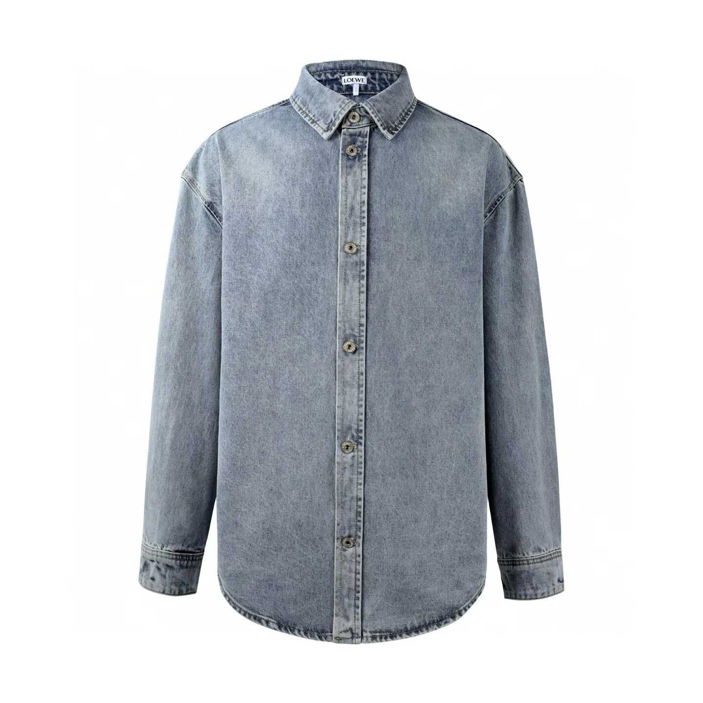 Loewe Washed Denim Cotton Anagram Overshirt