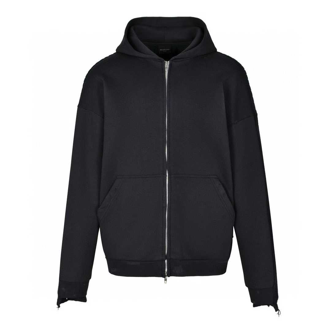 Balenciaga zip-up hoodie black