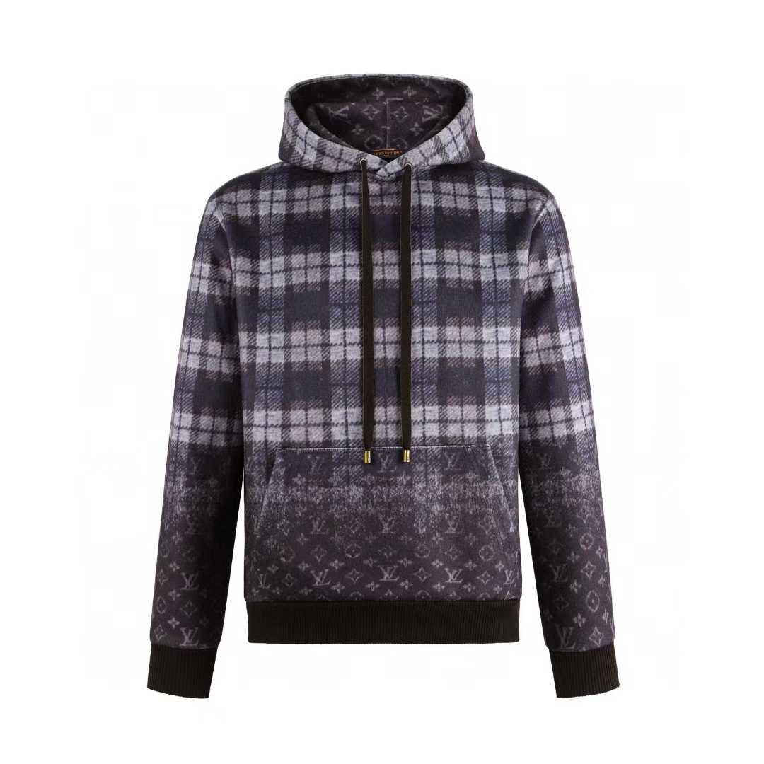 LV Monogram Faded Plaid Hoodie