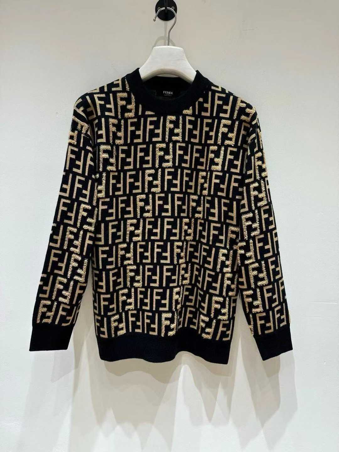 Fendi FF logo knit jumper/sweater in black