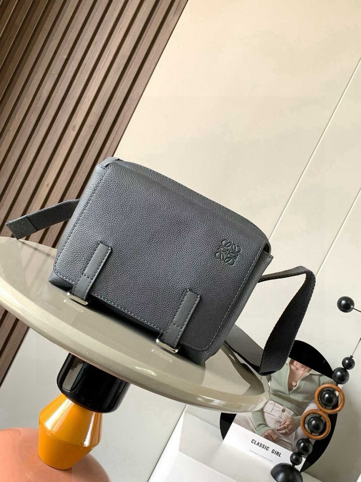 Loewe XS Military messenger bag in soft grained calfskin