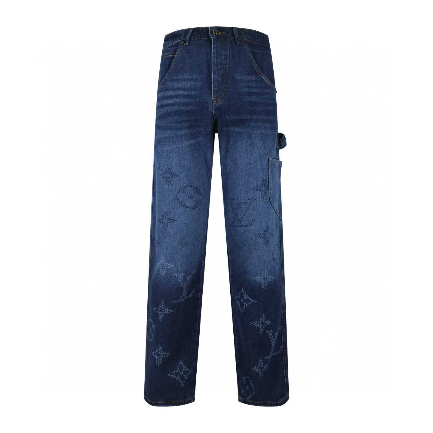 LV Monogram Denim Workwear Pants