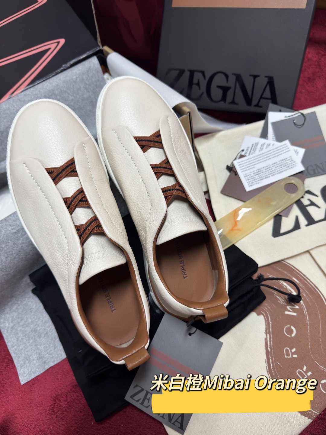 Zegna Triple Stitch low-top slip-on sneakers all colors