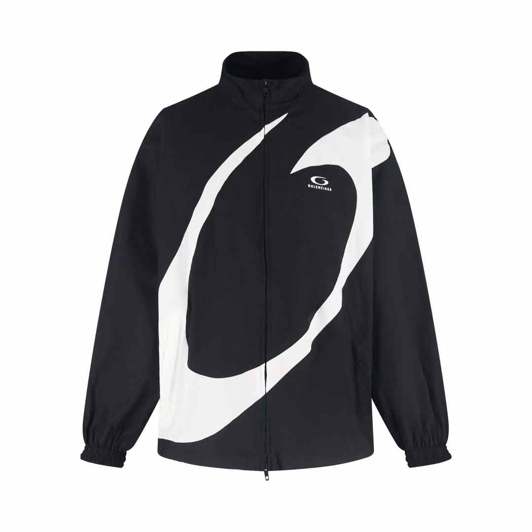 Balenciaga Loop Sports Icon jacket in black and white