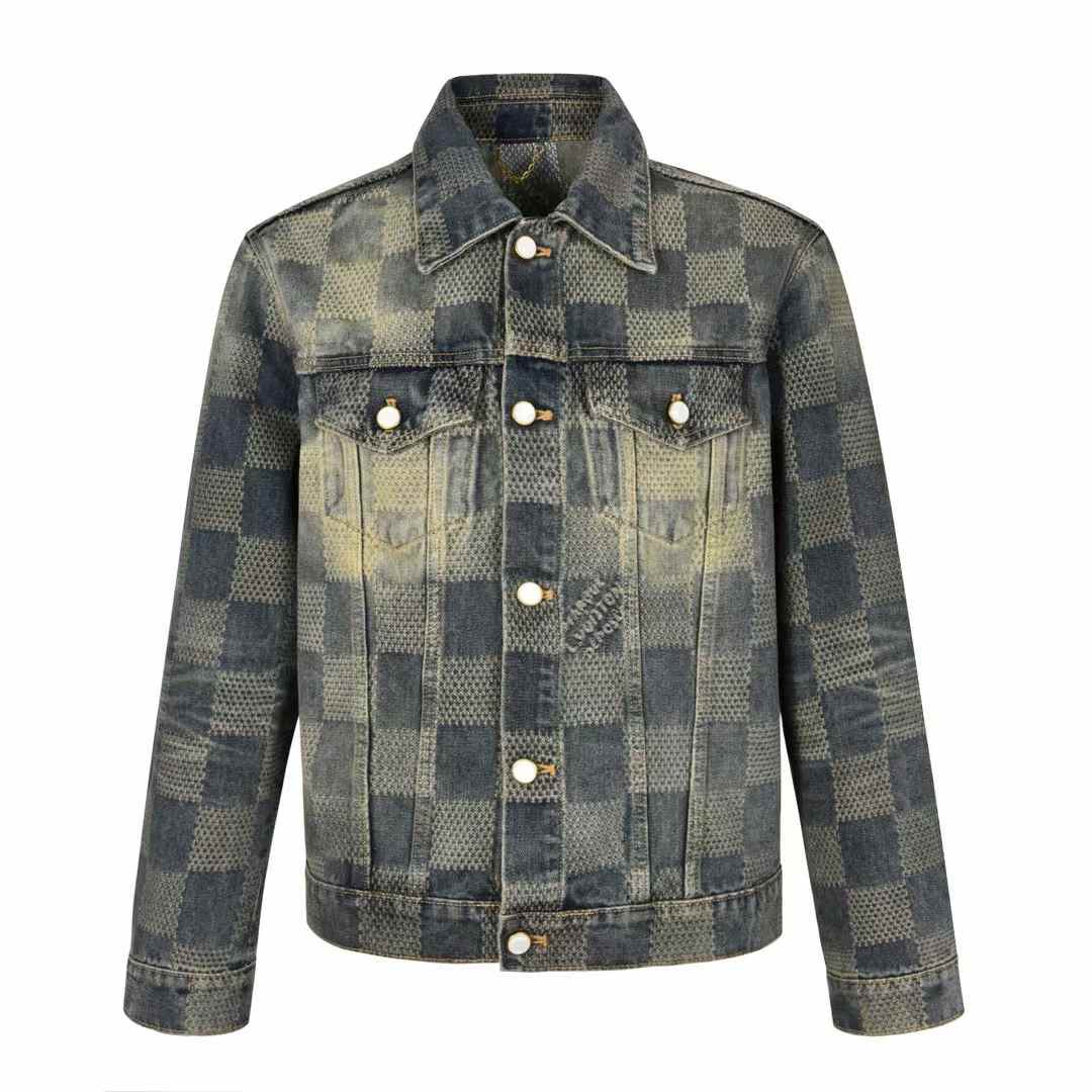 LV Damier Classic denim jacket in an indigo wash