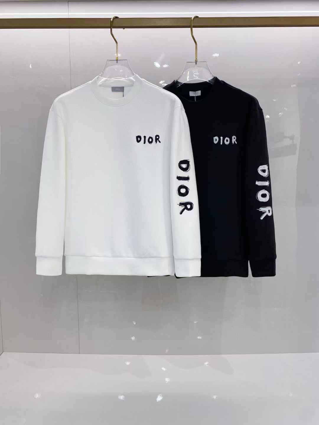 Dior crewneck sweatshirts with an embroidered logo