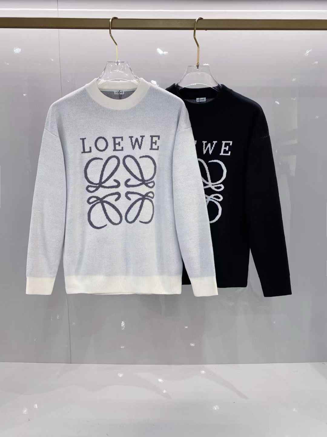 Loewe Anagram Embroidered Sweatshirt grey