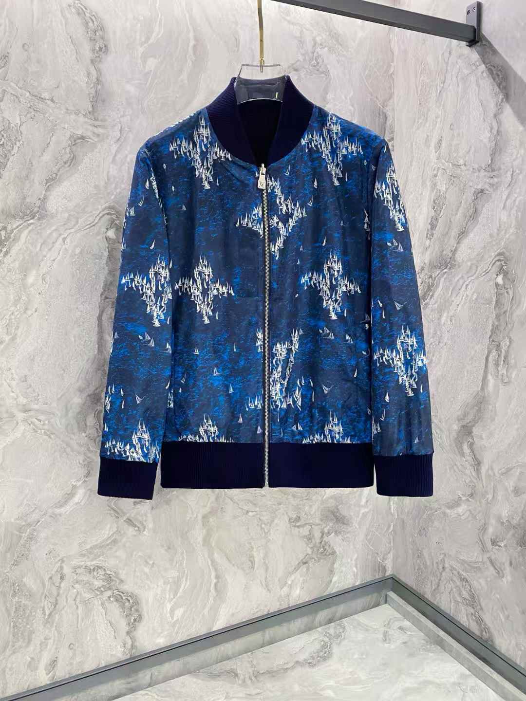 LV Monogram Bomber Jacket in lightweight nylon