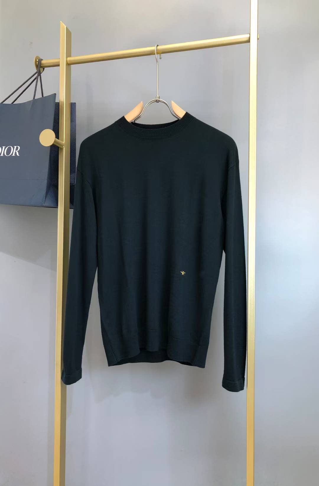 christian dior black Moncrief crew neck sweater