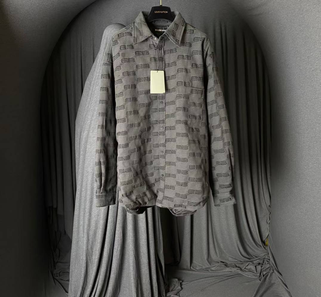 Balenciaga Printed Buckle BB Shirt Jacket