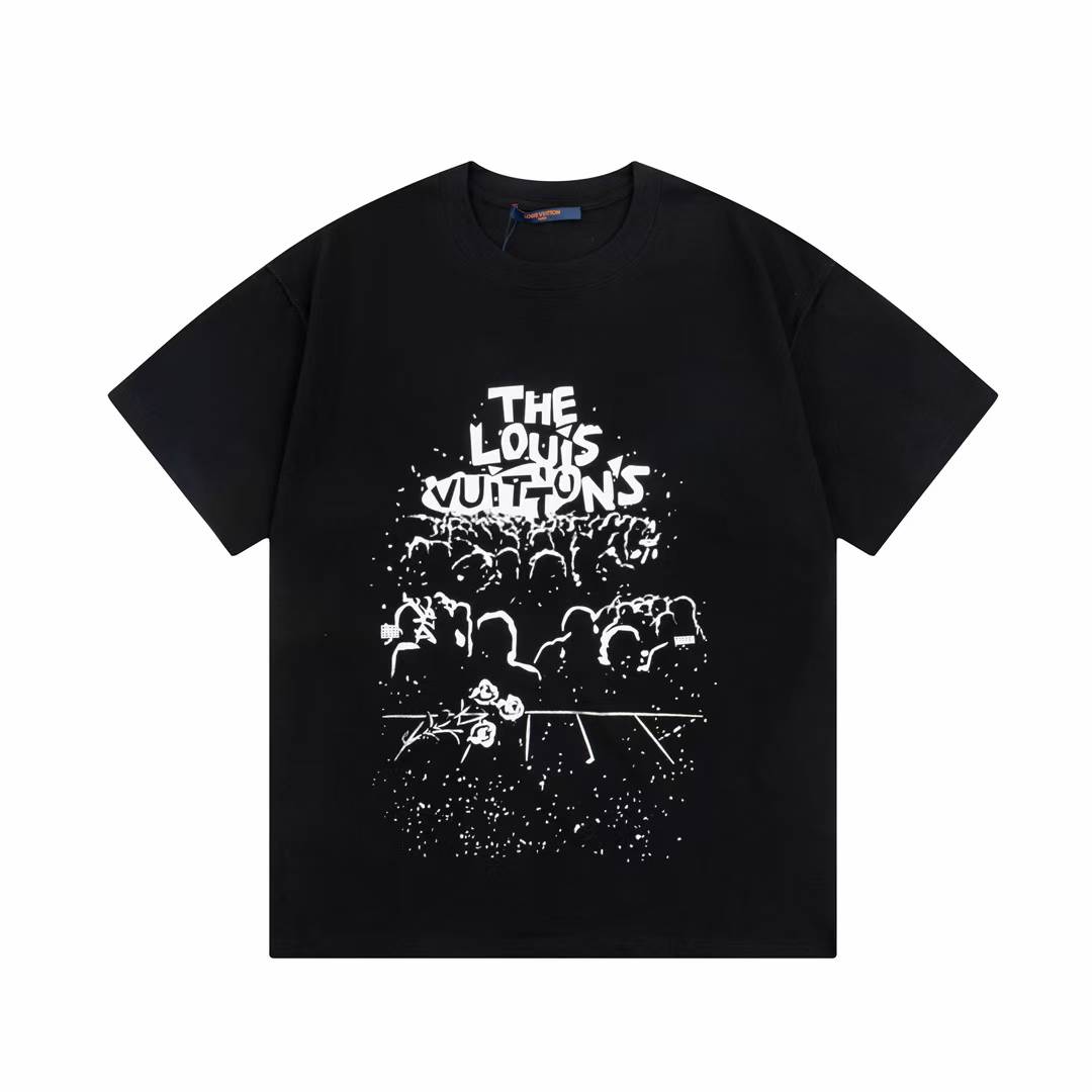 LV Concert Print T-shirt Black