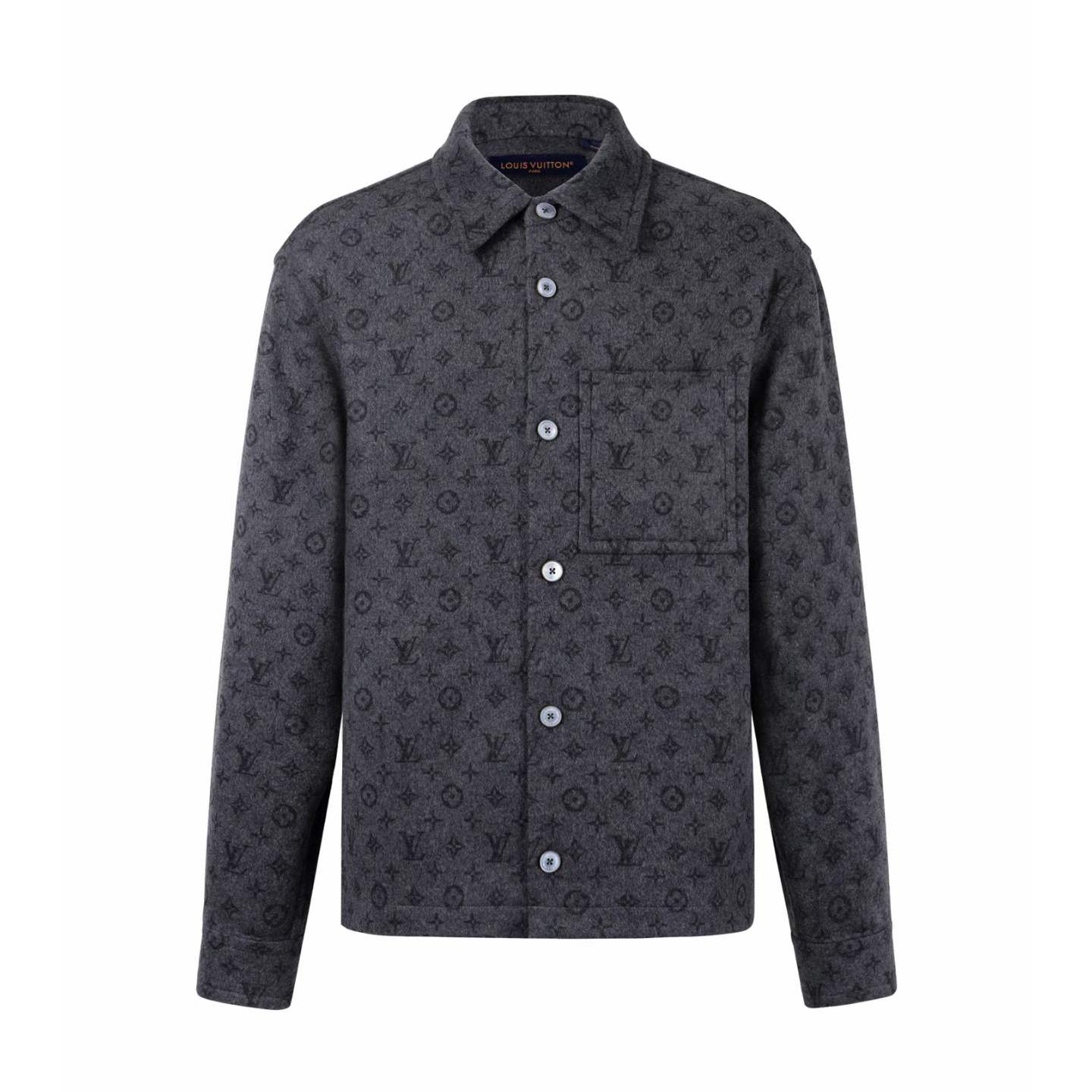 LV Monogram Double Face Overshirt black