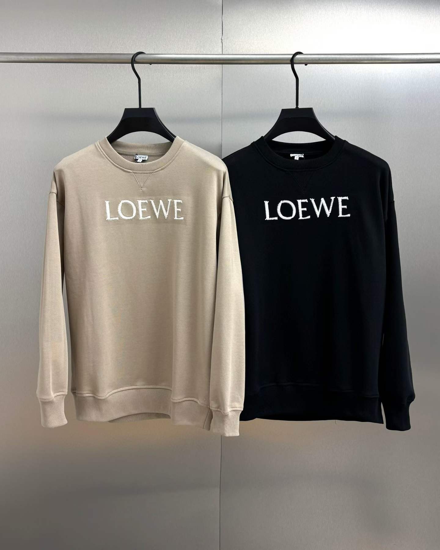 Loewe logo-embroidered cotton-jersey sweatshirt