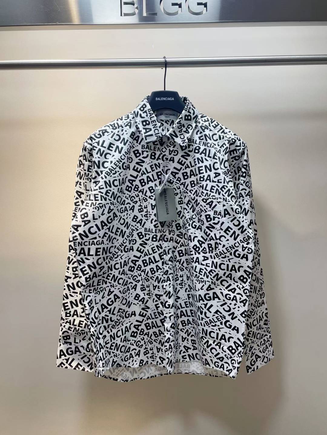 Balenciaga all-over logo print shirt