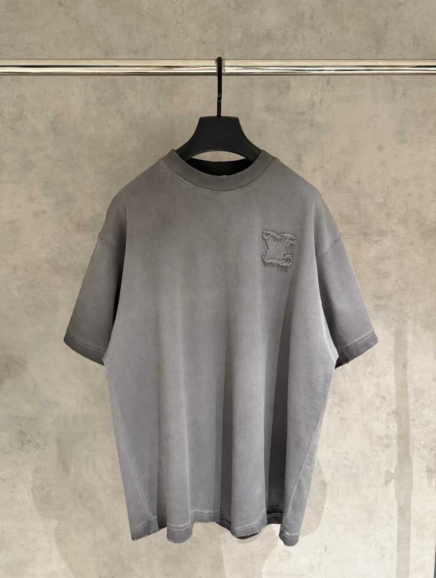 LV Embossed T-Shirt in grey