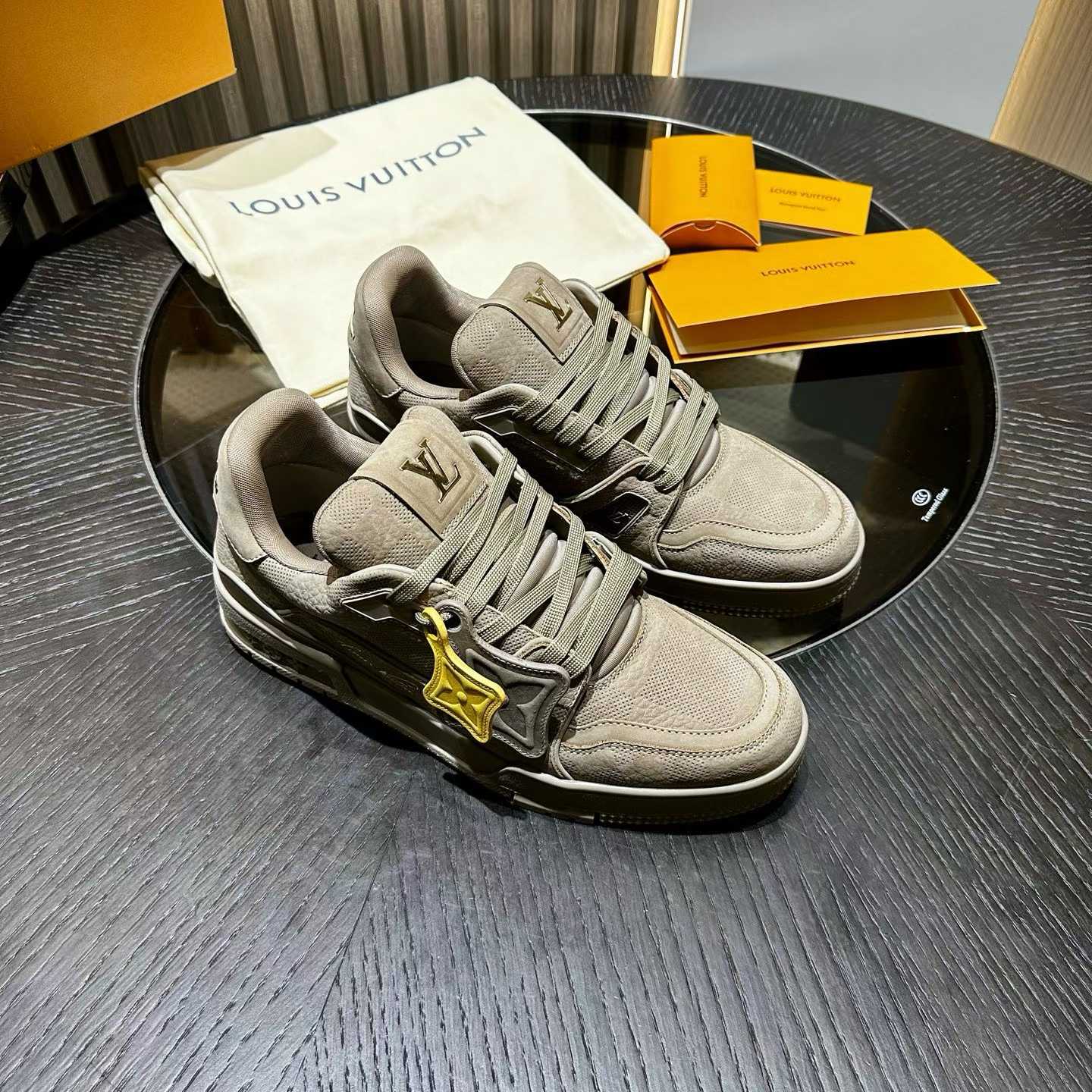 LV Trainer sneaker in nubuck calf leather