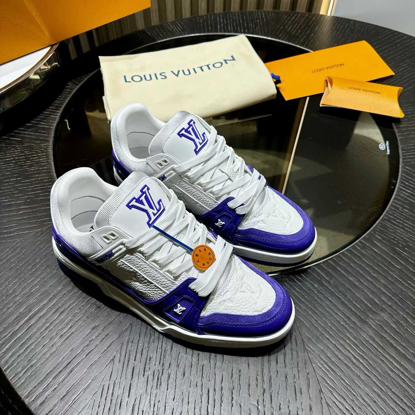 LV Trainer Maxi sneaker blue and white