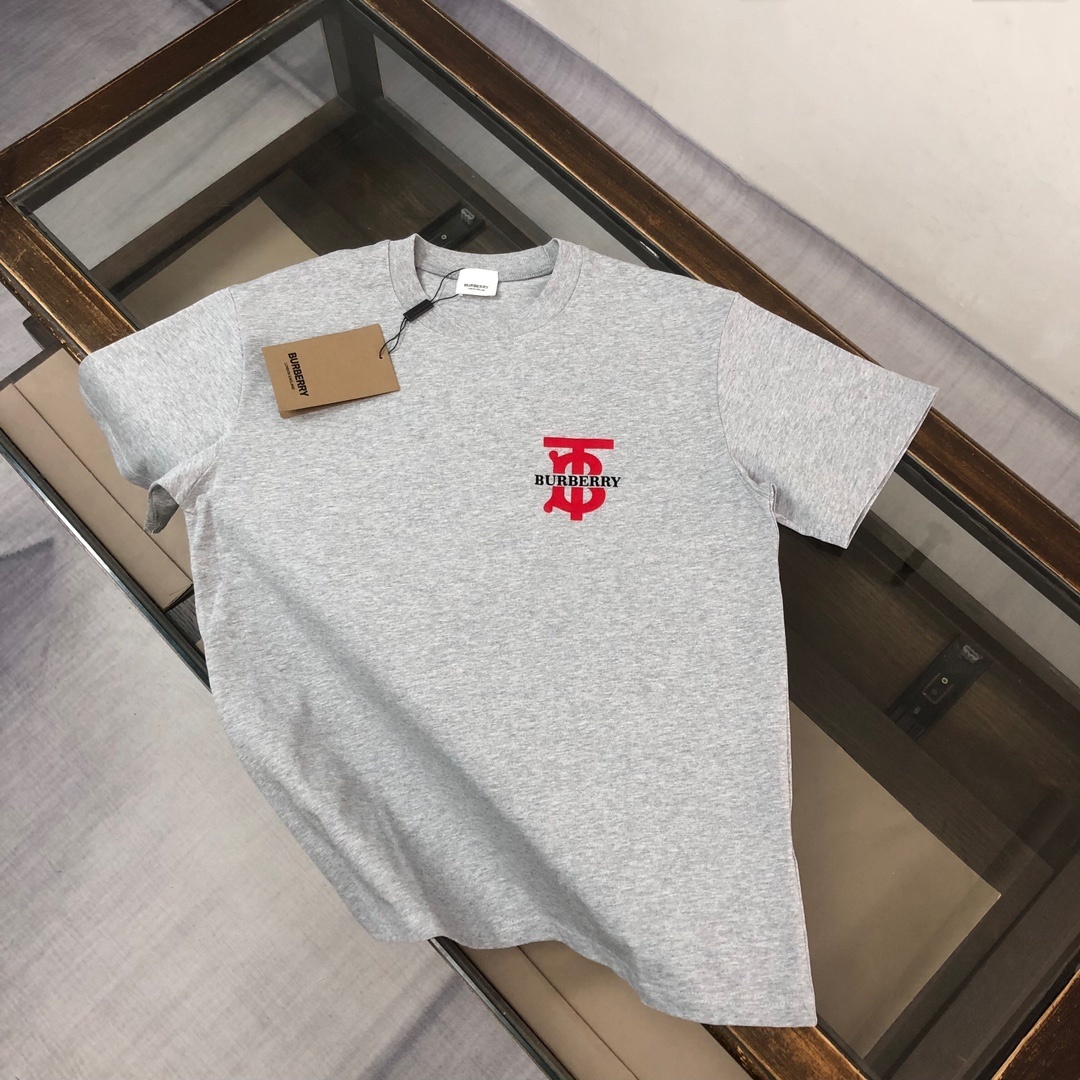 Burberry logo-print cotton t-shirt Grey