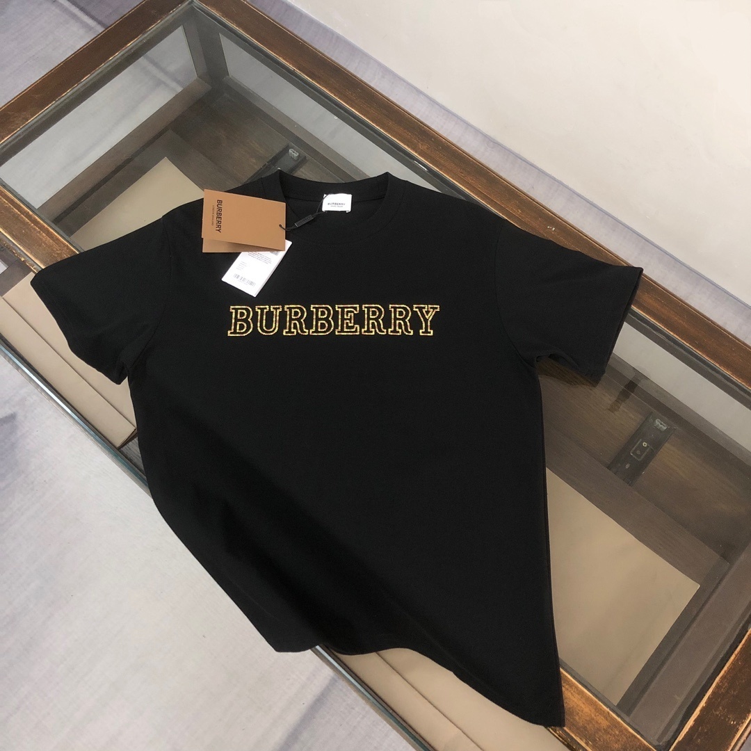 Burberry black cotton jersey logo-print T-shirt