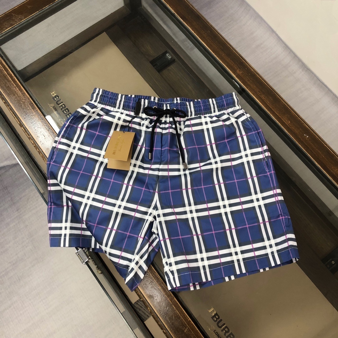 Burberry Archive Check Logo Swim Shorts in a navy blue