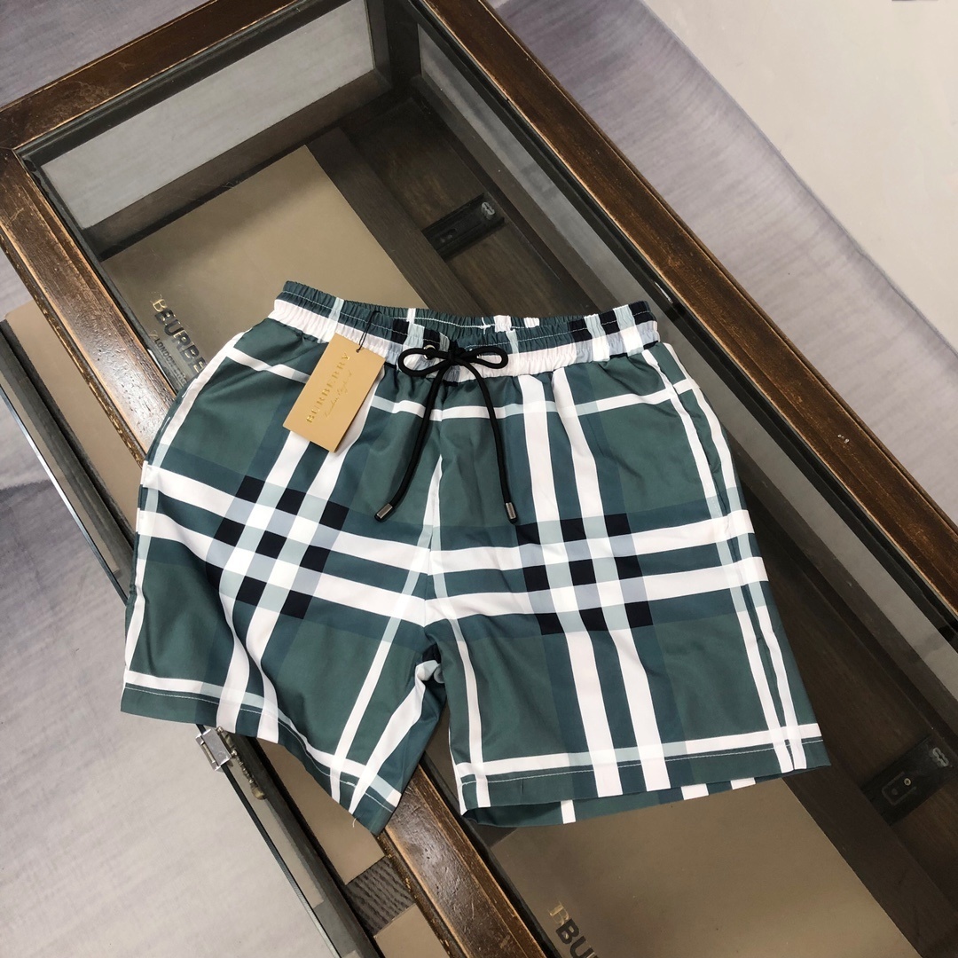 Burberry Martin Check Swim Shorts in the Dusty Green