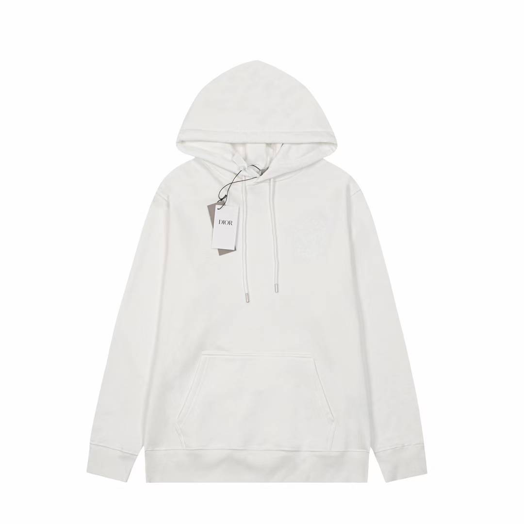 Dior white cotton hoodie