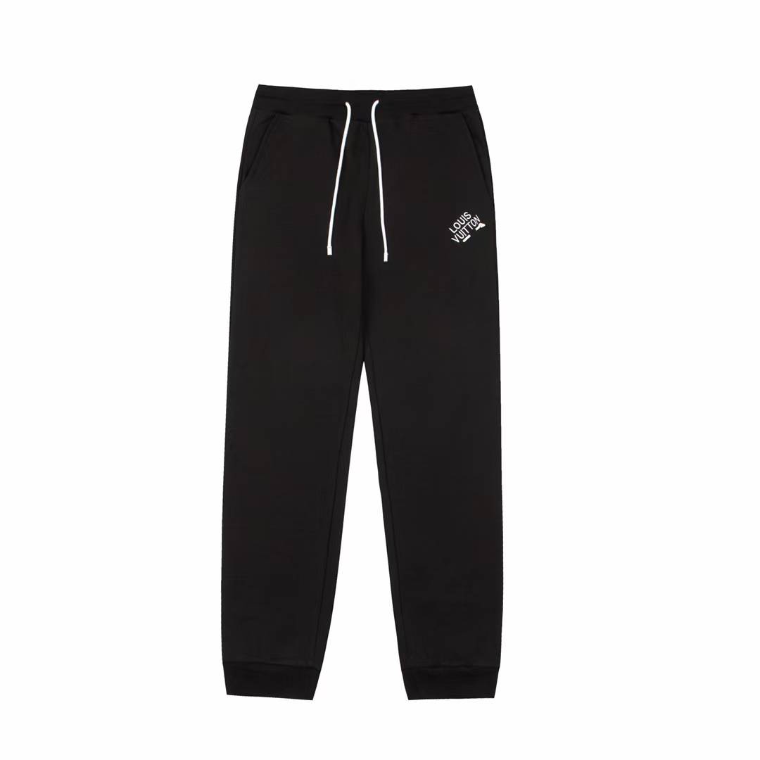 LV Monogram Jogging Pants in black.