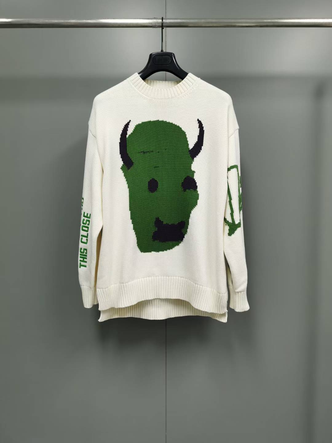 Dior x Cactus Jack Oversized Sweater in ecru wool