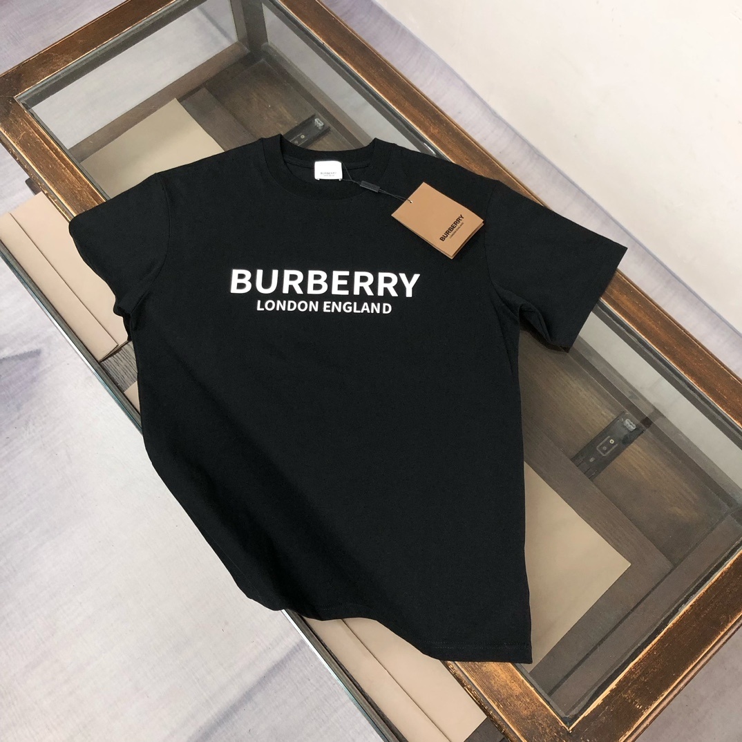 Burberry logo-print cotton t-shirt black