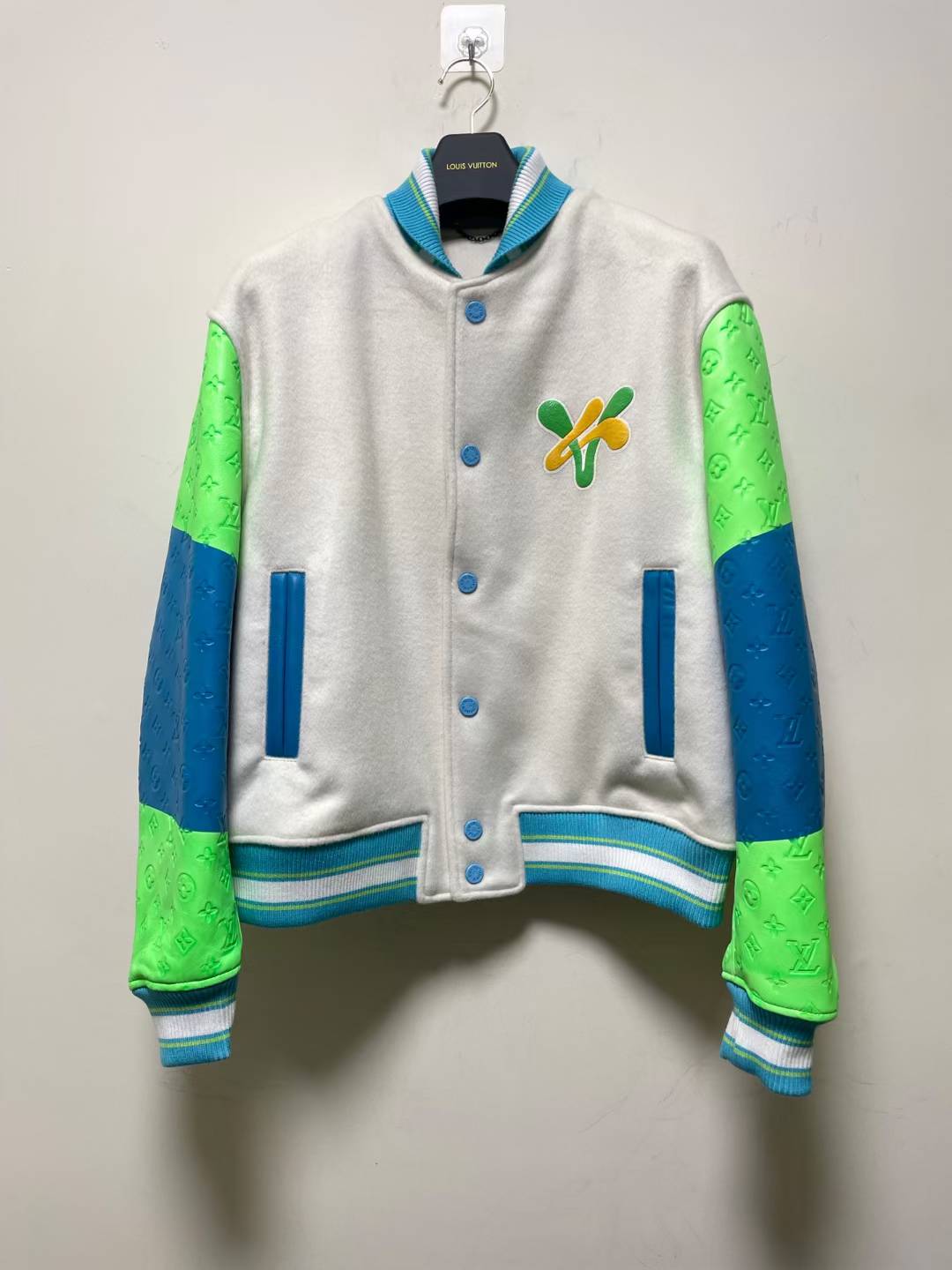 LV Rainbow Playground Varsity Blouson in multicolor.