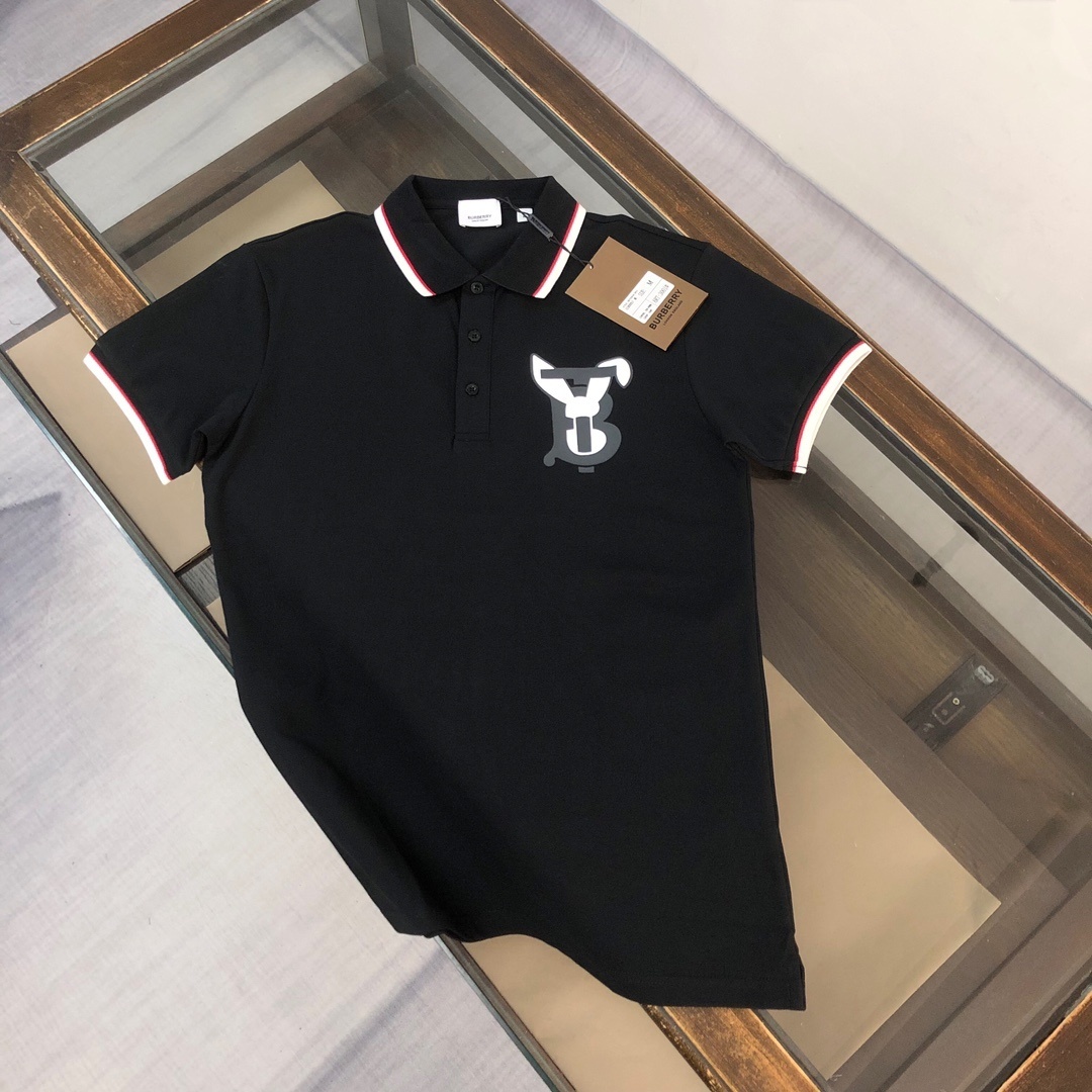 Burberry polo shirt with the Thomas Burberry monogram logo