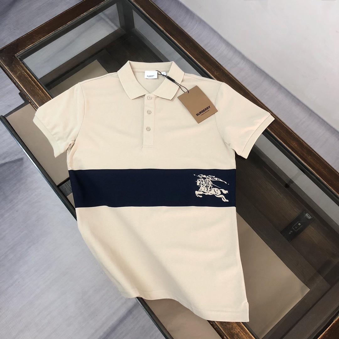 Burberry EKD Striped Cotton Polo Shirt