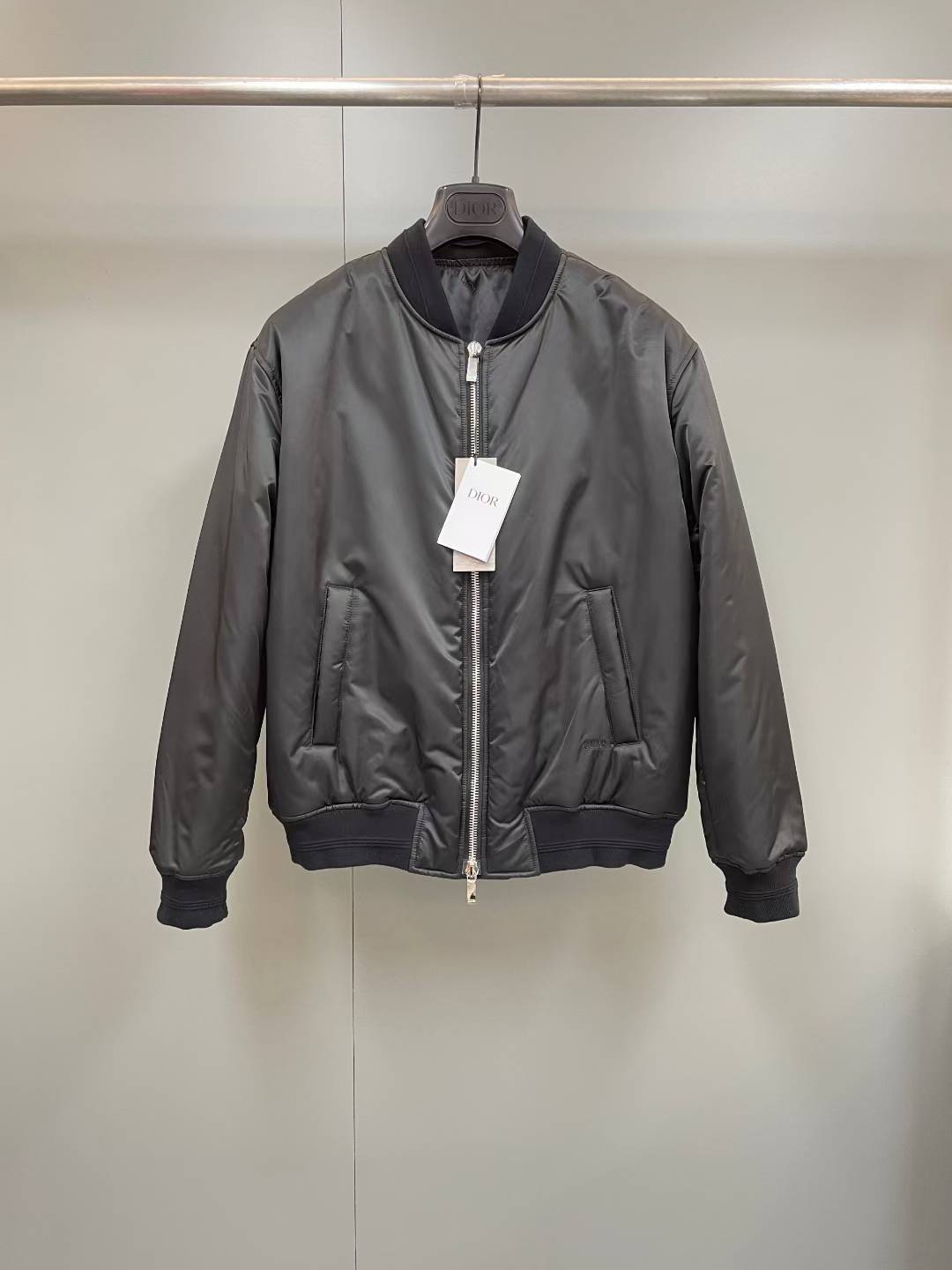 christian dior Sateen Bomber Jacket in black