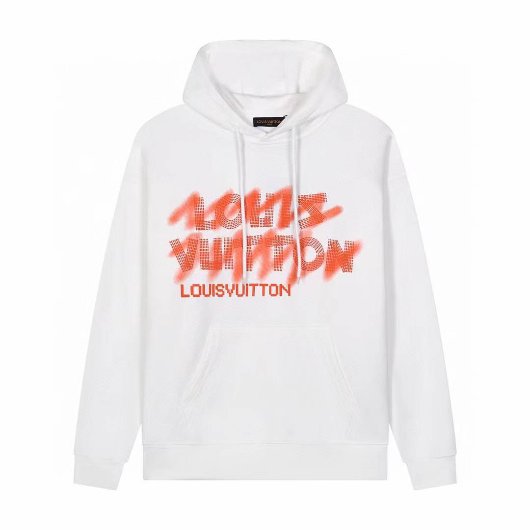 LV Neon Working Man Hoodie white