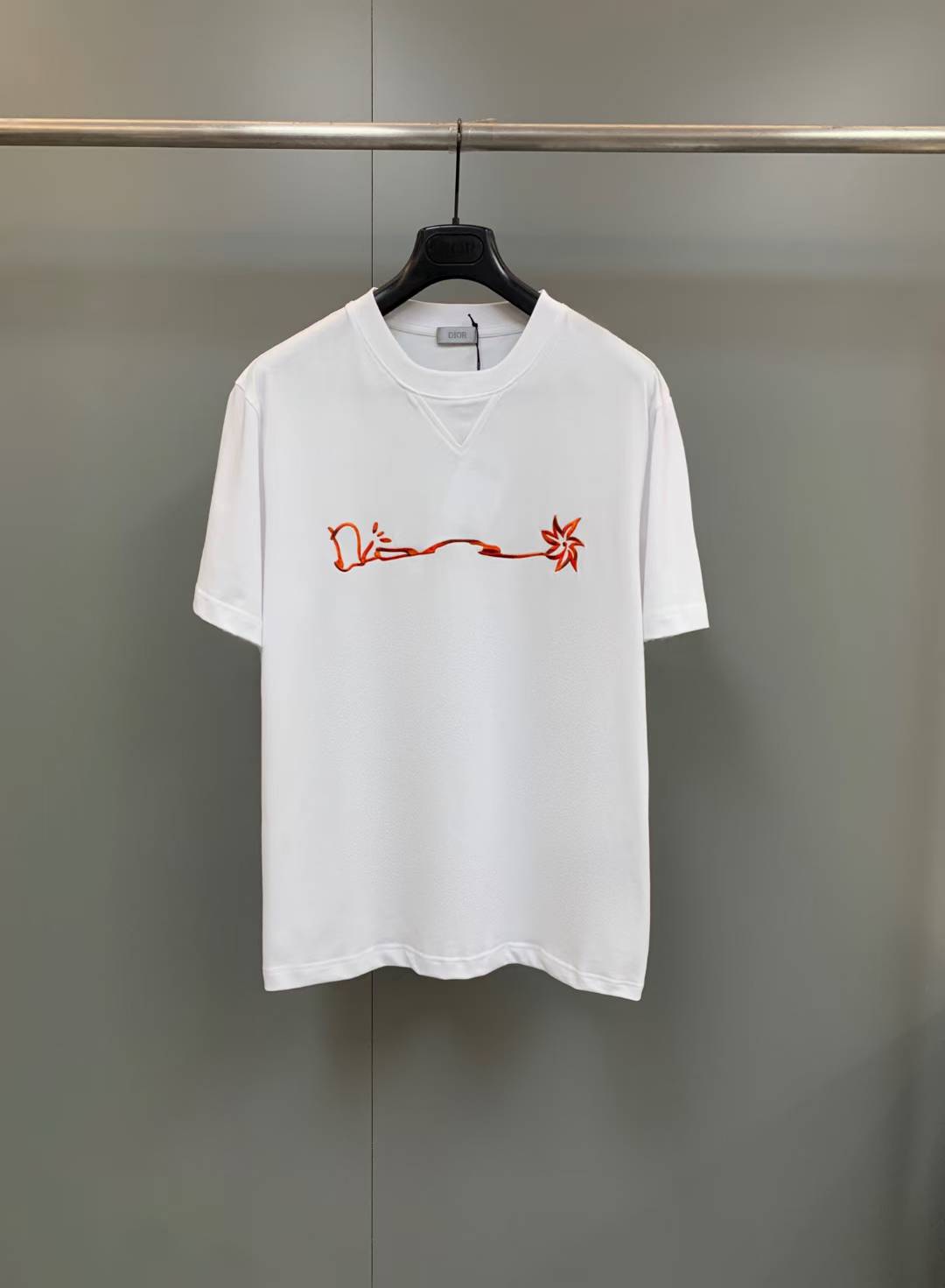 Dior x Cactus Jack Oversized T-shirt in white with a multicolor graphic