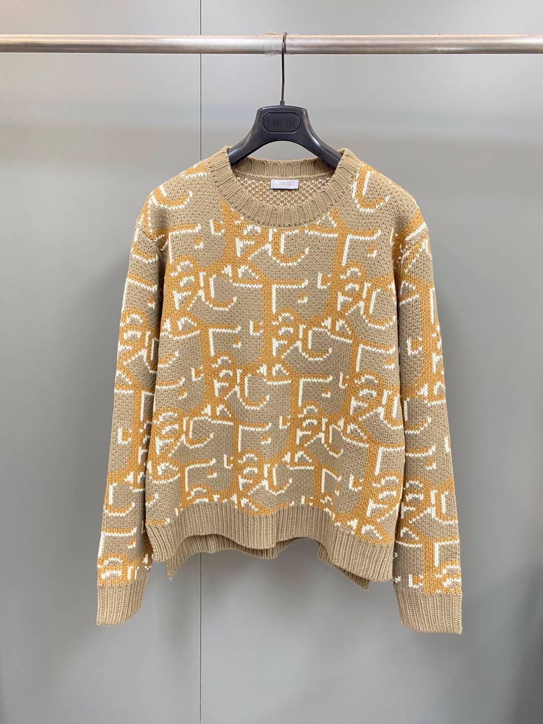 Dior x Cactus Jack Oversized Sweater in beige/brown