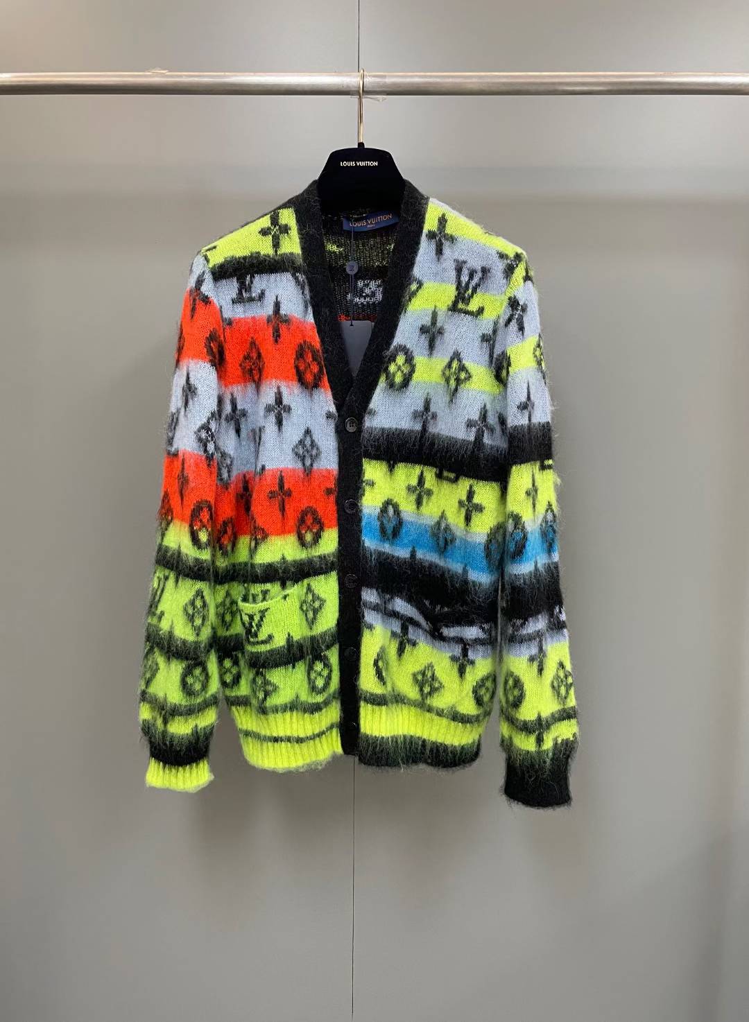 LV Monogram Mohair Cardigan in a multicolor variant