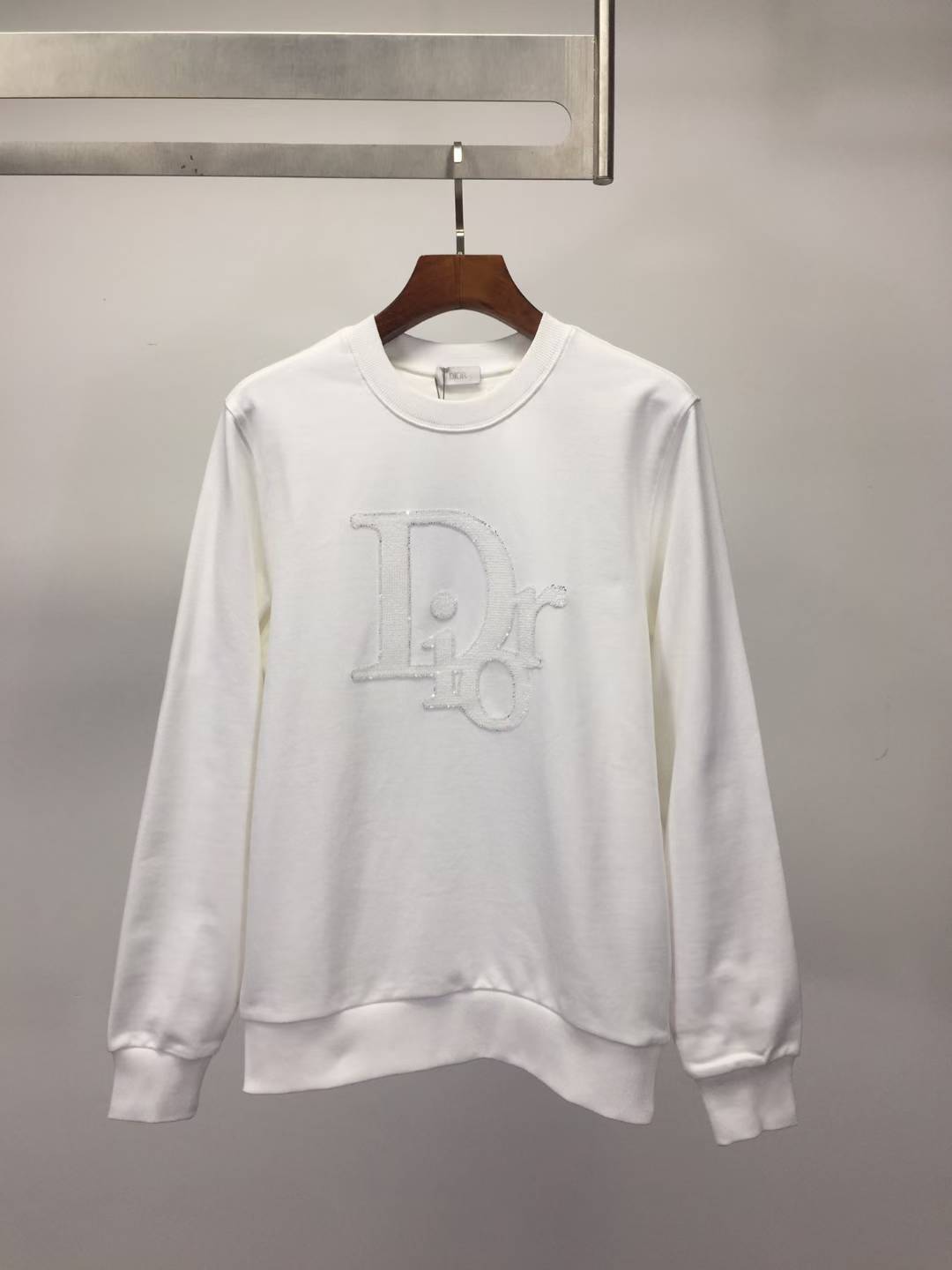 Dior Ribbon sweatshirt in cotton fleece white