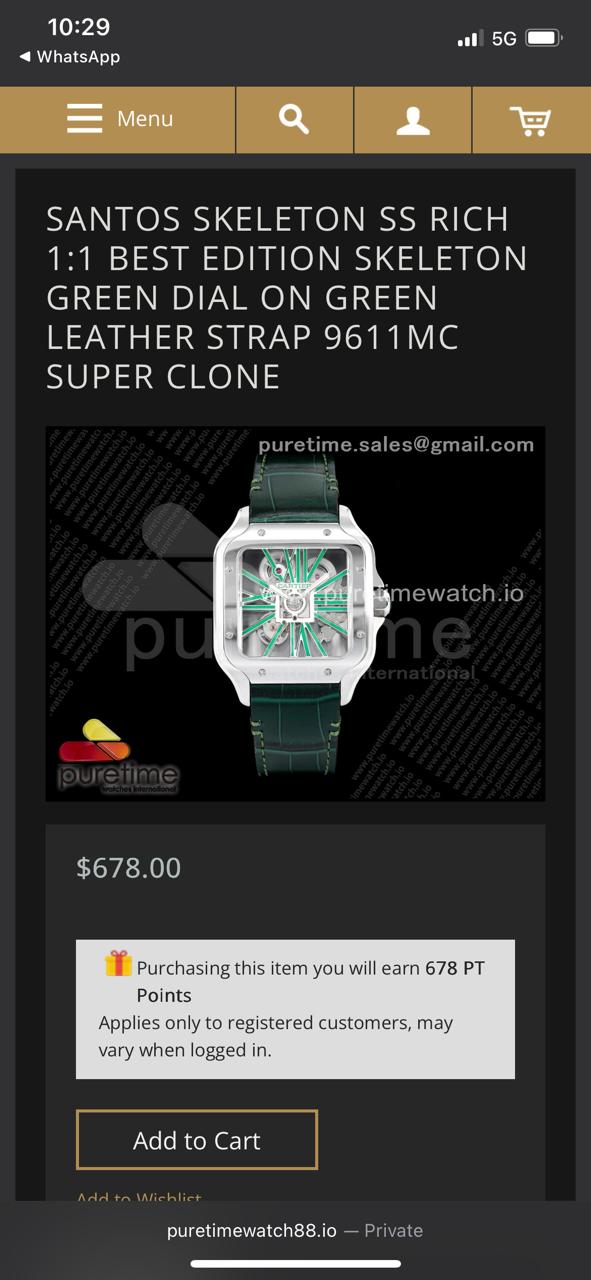 Rich Cartier Santos Airline Edition