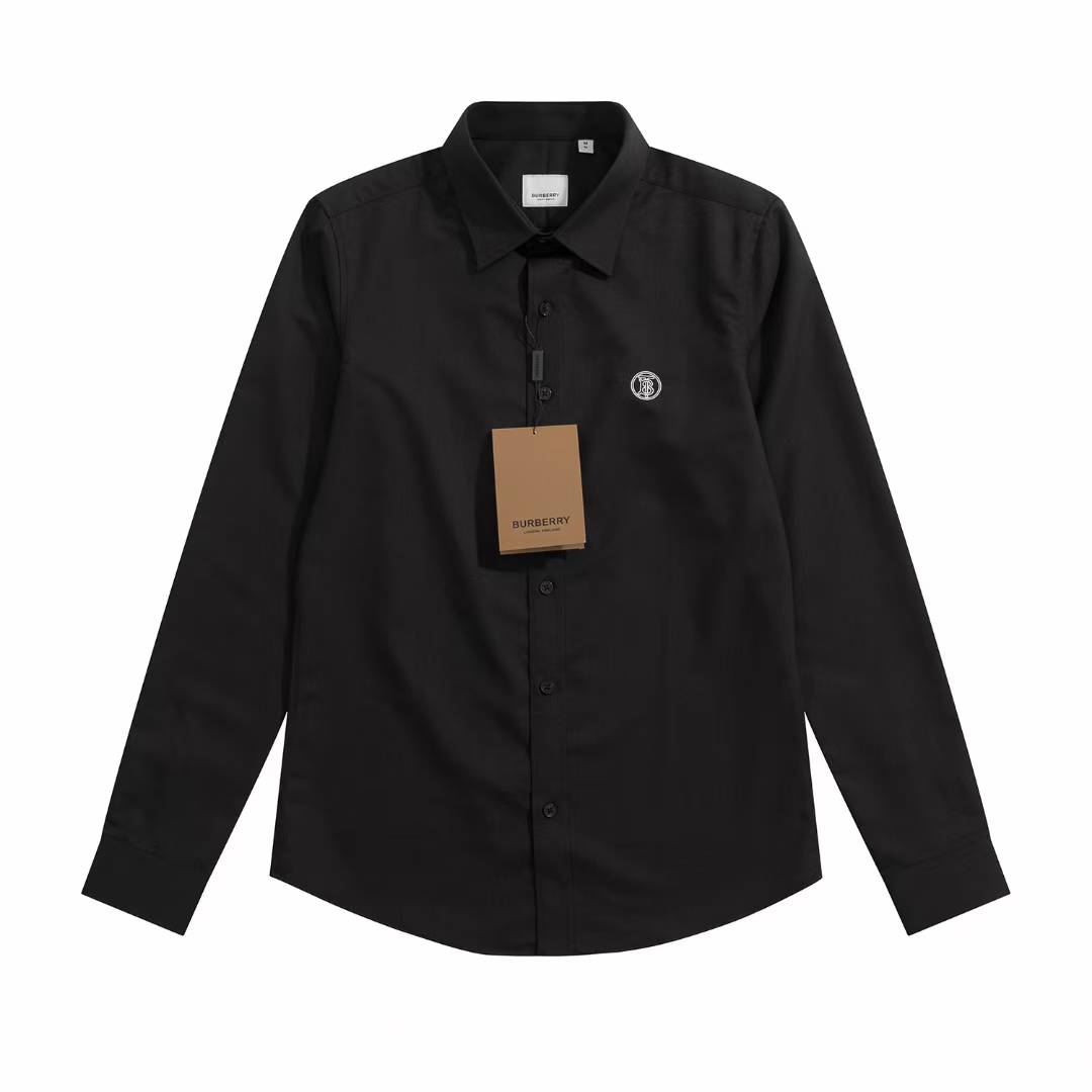 Burberry Poplin Monogram Motif Shirt Black
