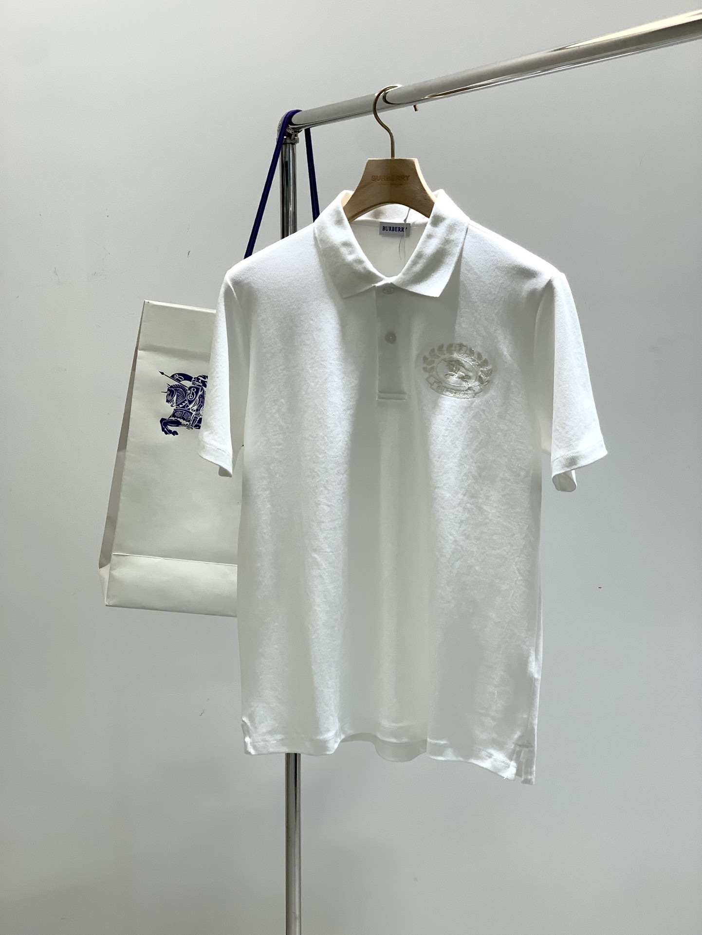 Burberry polo shirt crafted from organic cotton