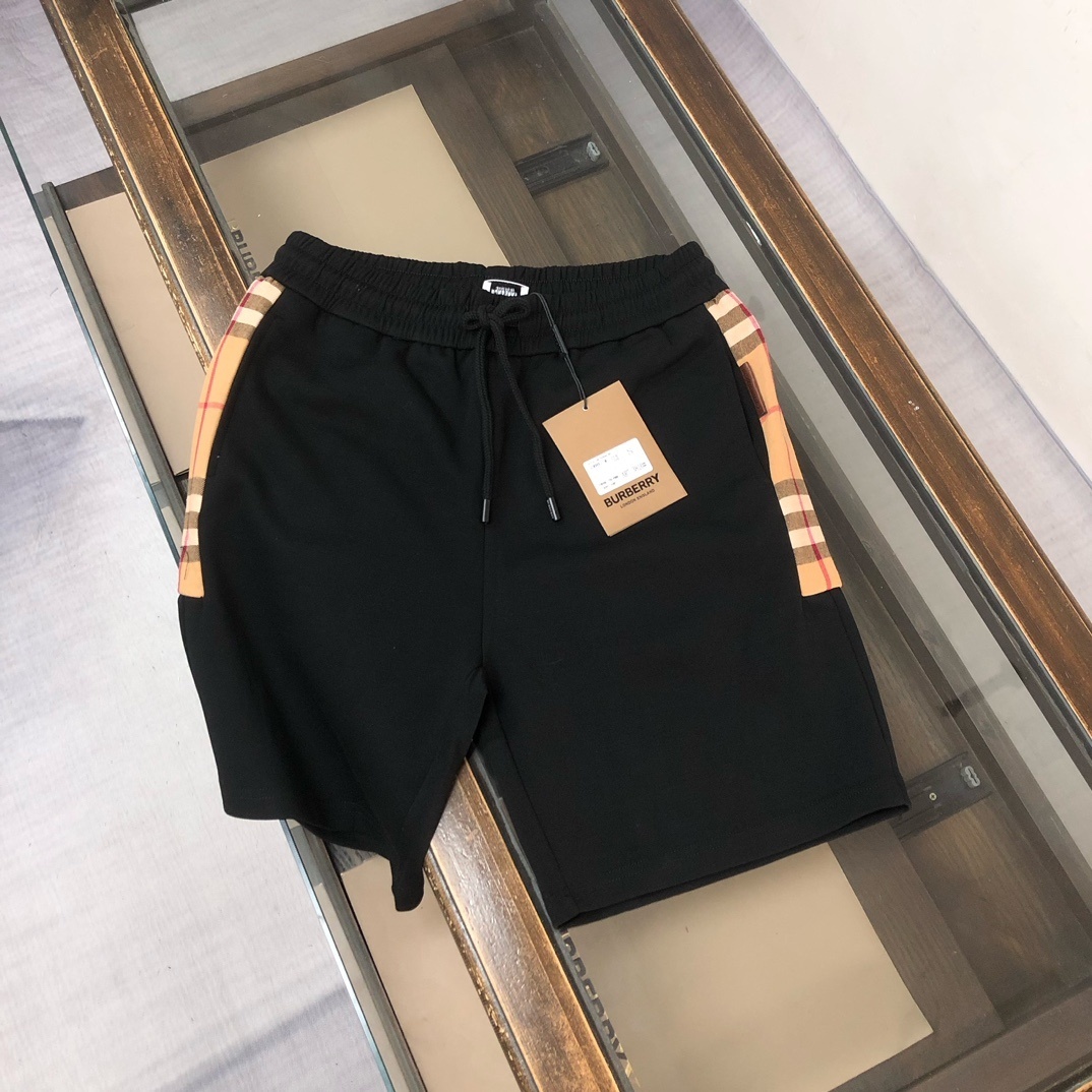 Burberry cotton-blend shorts with vintage check side panels