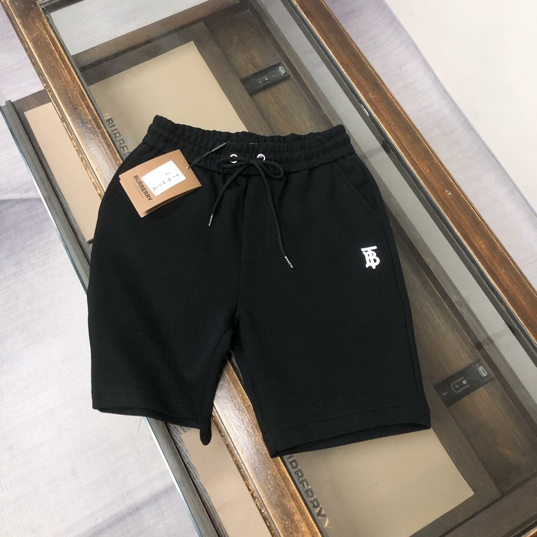 Burberry cotton bermuda shorts with an embroidered monogram motif.