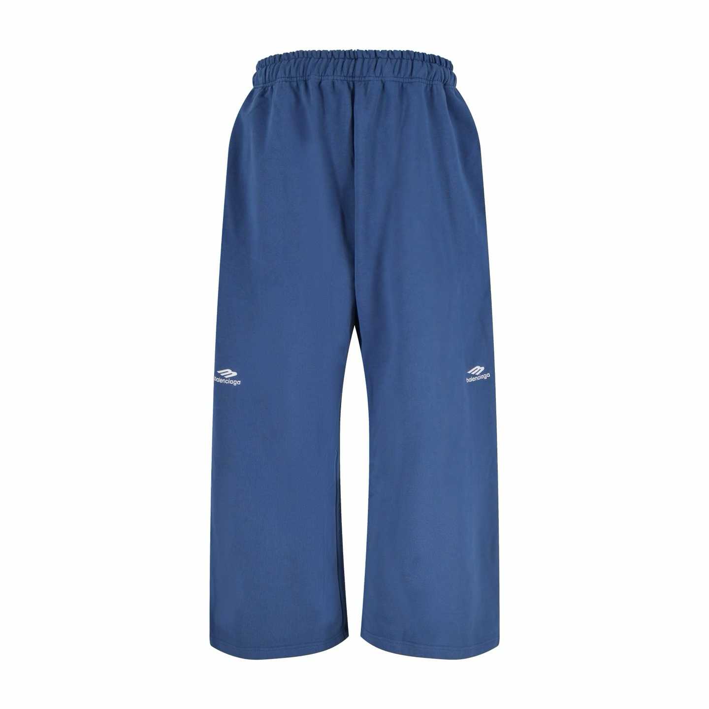 Balenciaga 3B Sports Icon fleece sweatpants in light marine blue.