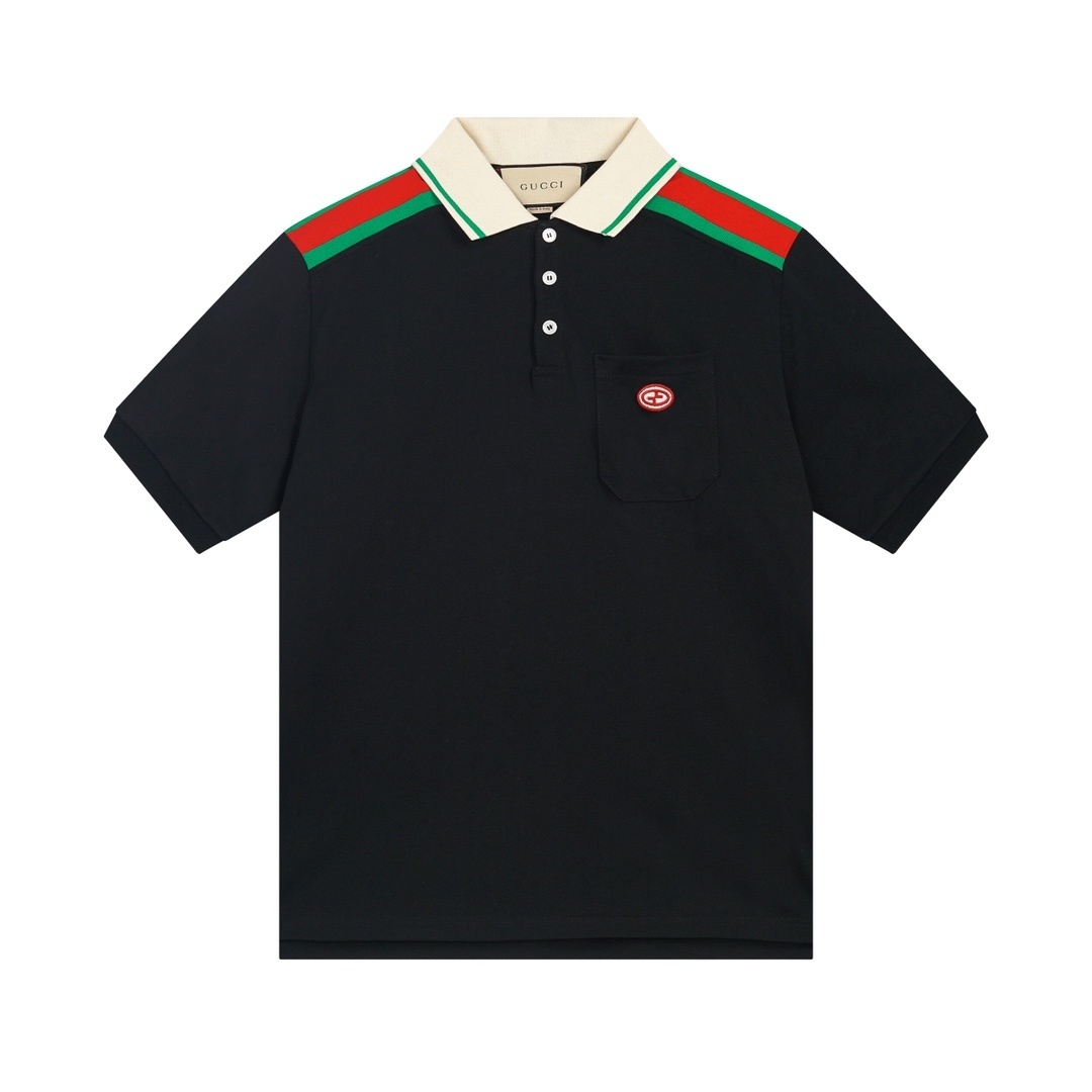 Gucci Cotton Polo T-Shirt Black