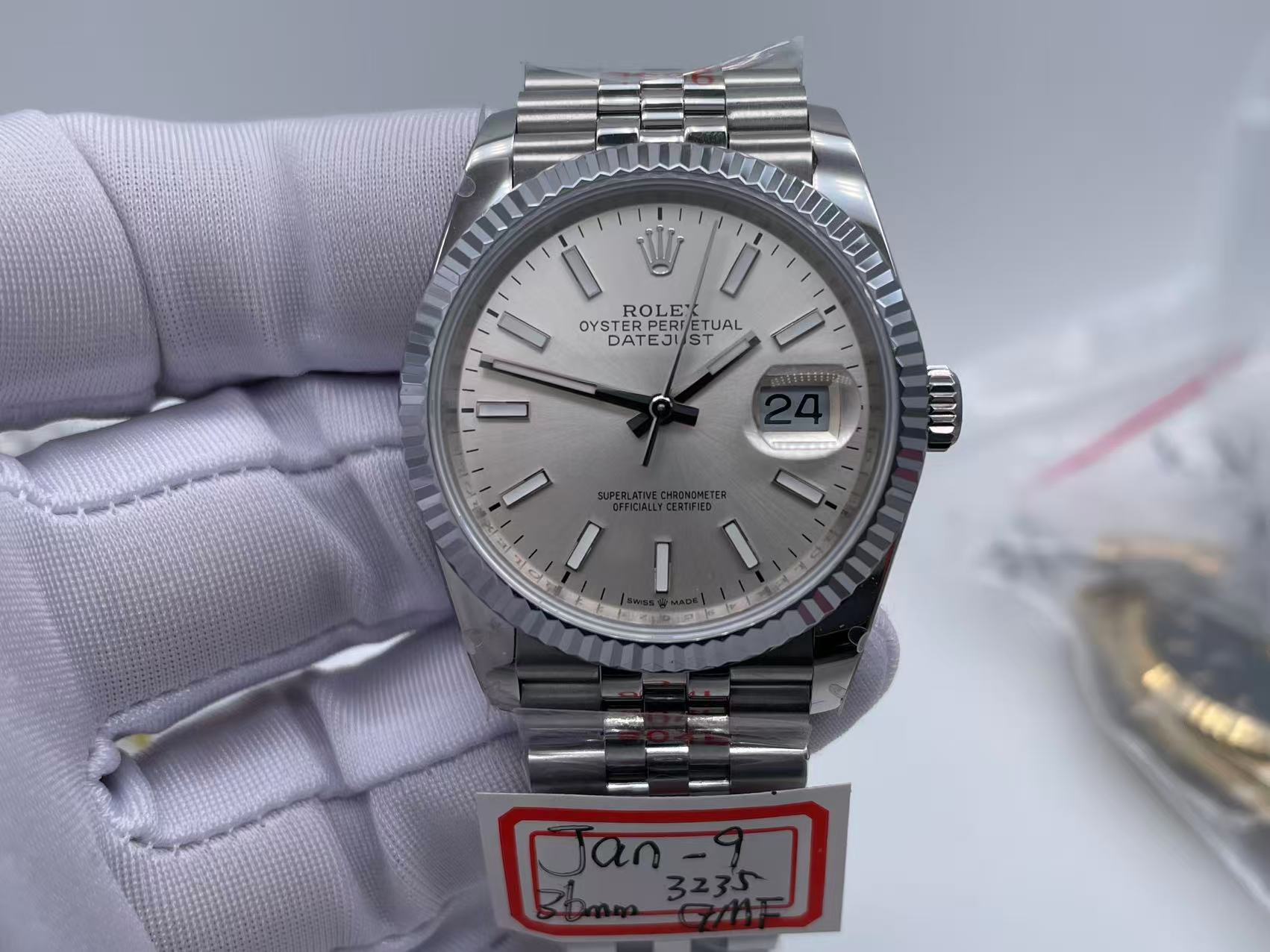 RDJ0423 - DJ 36mm Jub Flt 904 SS/SS Slvr/Stk GMF V2 VR3235 $438.00