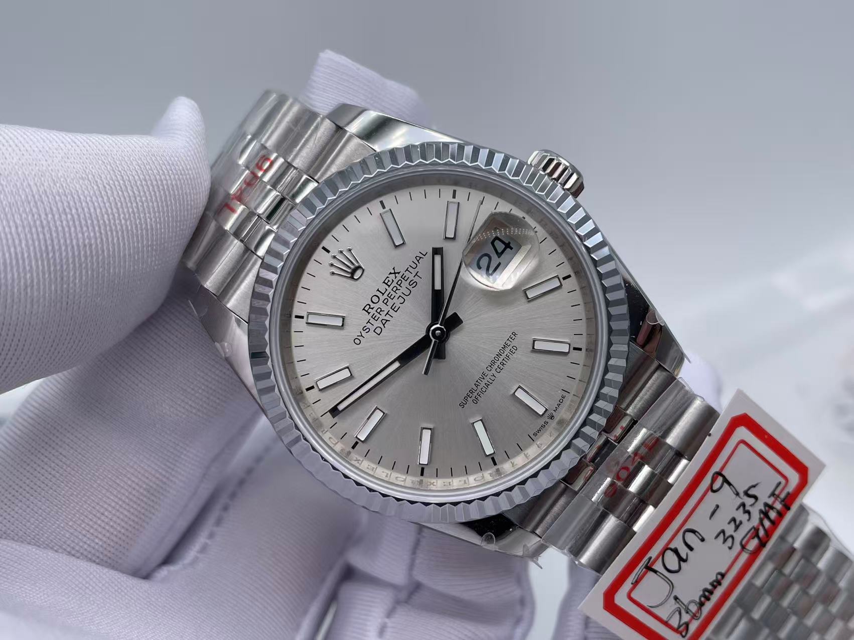 RDJ0423 - DJ 36mm Jub Flt 904 SS/SS Slvr/Stk GMF V2 VR3235 $438.00